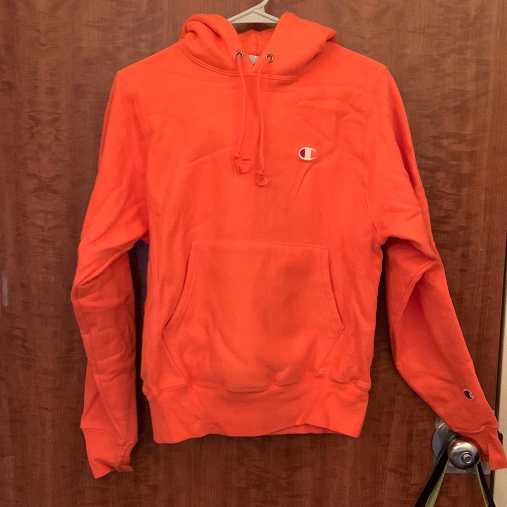 Orange champion hoodie